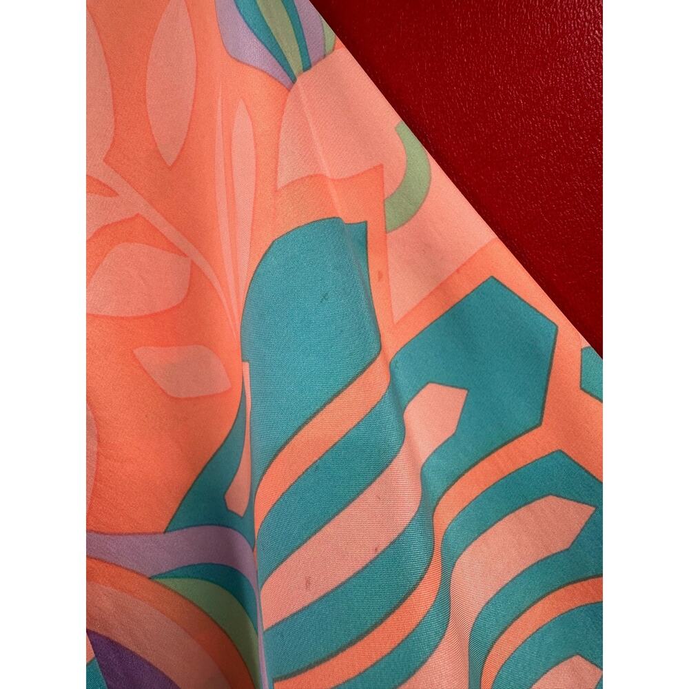 Alice & Trixie 100% Pastel Silk Open Front Kimono Sample Paisley Geo Top Size S - Picture 9 of 15